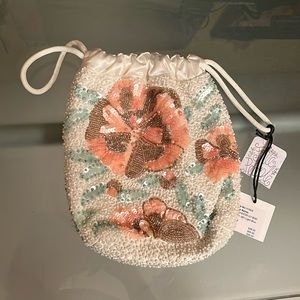Free People Mini Floral Beads Bag